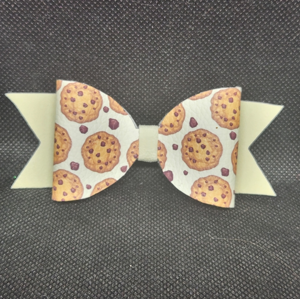 Cookie Print Hair Bow